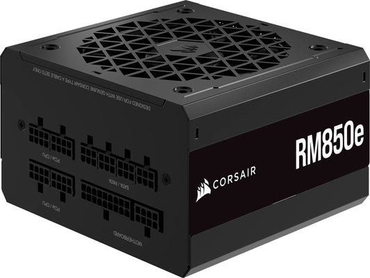 Corsair RM850e (2023) Fully Modular Low-Noise Power Supply - ATX 3.0 & PCIe 5.0 Compliant - 105°C-Rated Capacitors - 80 Plus Gold Efficiency - Modern Standby Support - Black